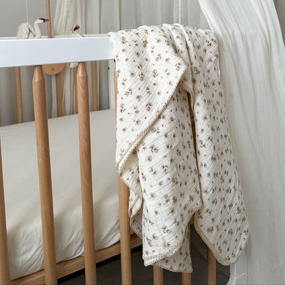 Mabel & Fox - Baby Muslin Cotton Blanket - Camellia - Mabel & Fox