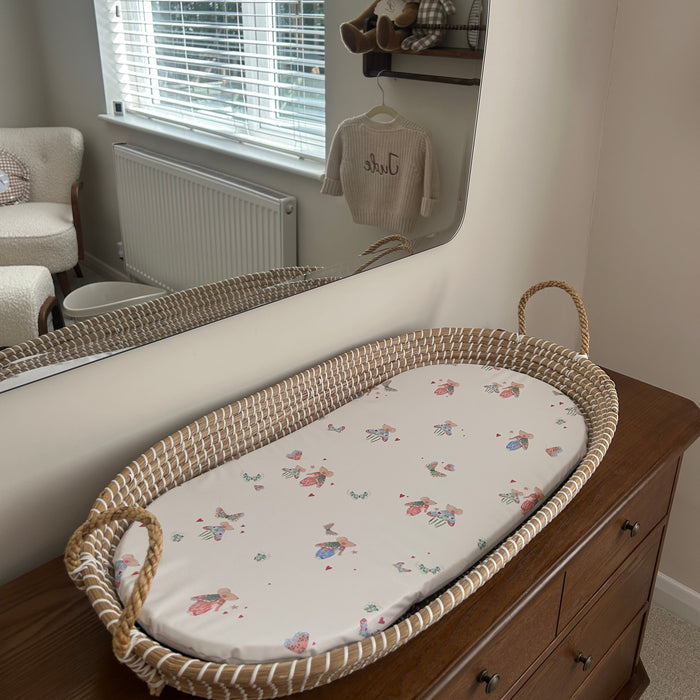 Mabel & Fox - Basket Changing Mat - Butterfly Mice - Mabel & Fox