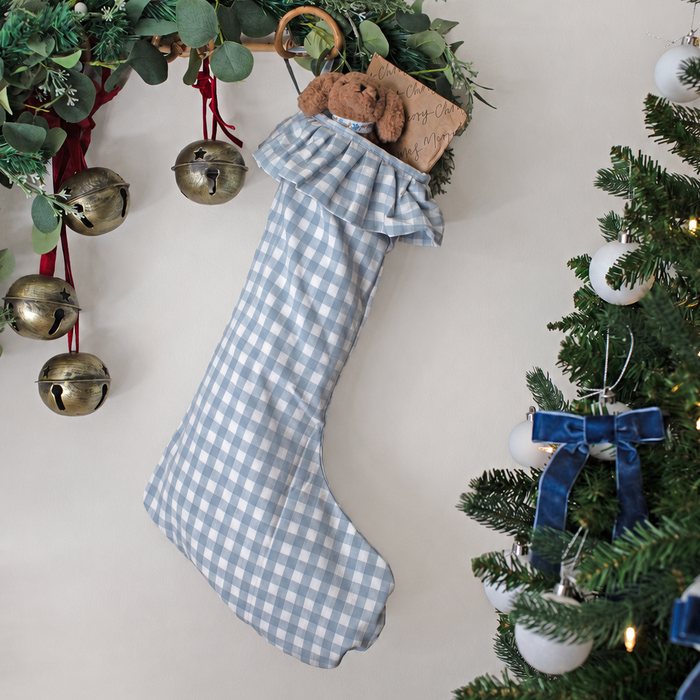 Mabel & Fox - Blue Gingham Stocking