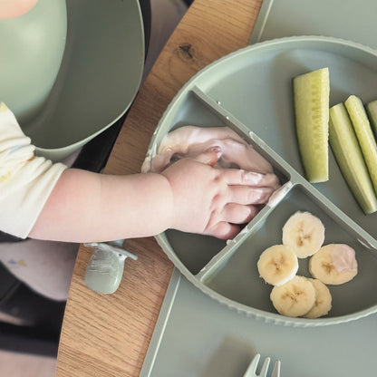 Mabel & Fox - Complete Silicone Tableware Set - Sage (7 Pcs) - Mabel & Fox