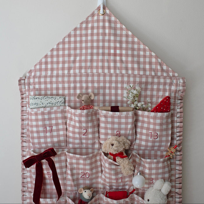 Mabel & Fox - Pink Gingham Ruffle Advent Calendar