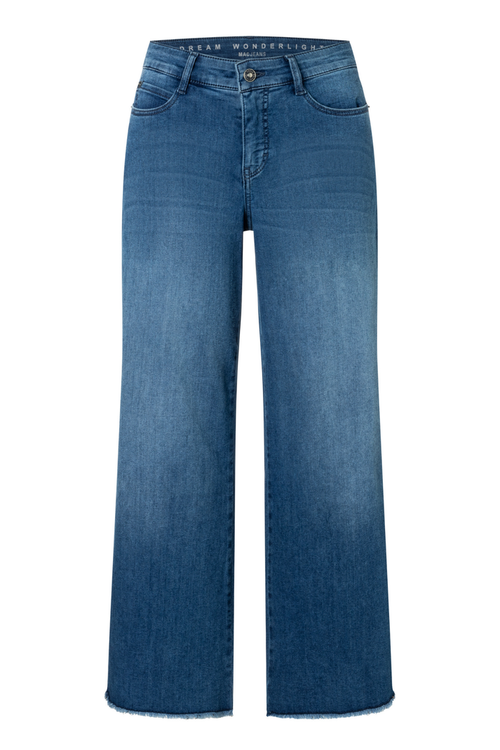 Designed for effortless style and comfort, the Dotique MAC Dream Wide Cropped Jeans in Storm Blue Wash offer a modern, relaxed silhouette. Shop MAC Jeans at Dotique.