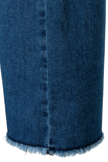 Designed for effortless style and comfort, the Dotique MAC Dream Wide Cropped Jeans in Storm Blue Wash offer a modern, relaxed silhouette. Shop MAC Jeans at Dotique.