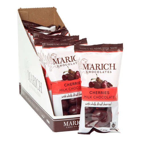 Marich Milk Chocolate Covered Cherries Candy - 12 Count