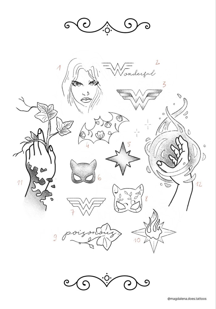 Marvel vs DC inspired designs by Magda
