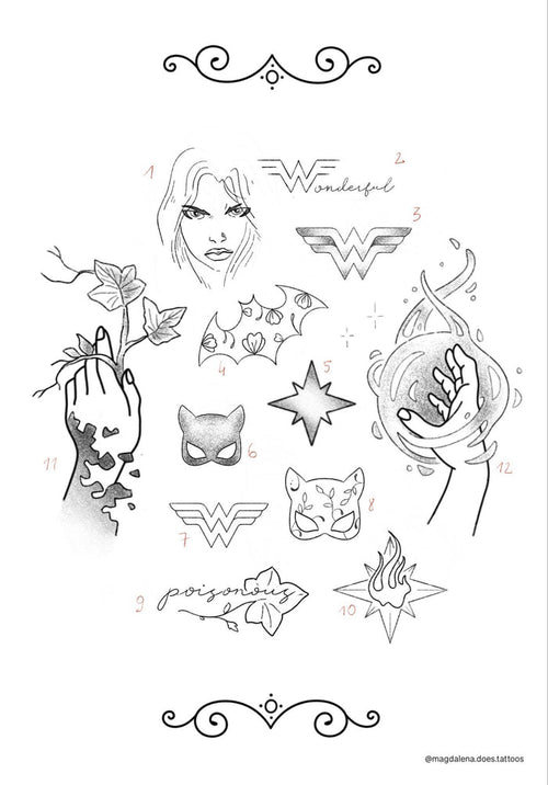 Marvel vs DC inspired designs by Magda