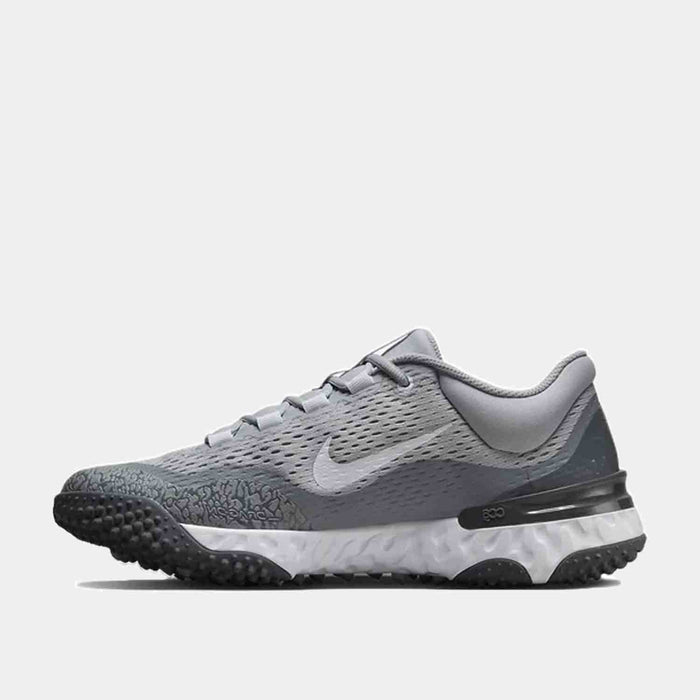 Side medial view of the Men's Alpha Huarache Elite 4 Turf Baseball Shoes.