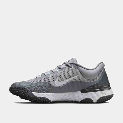 Side medial view of the Men's Alpha Huarache Elite 4 Turf Baseball Shoes.