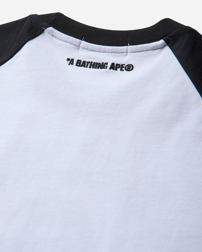 A Bathing Ape College Raglan Relaxed Fit Tee Black T-Shirts Shortsleeve 1M80109306 BKX