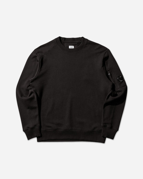 C.P. Company Diagonal Raised Fleece Crewneck Lens Sweatshirt BLACK Sweatshirts Crewneck RCCMSS713A-005086W 999