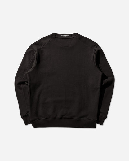 C.P. Company Diagonal Raised Fleece Crewneck Lens Sweatshirt BLACK Sweatshirts Crewneck RCCMSS713A-005086W 999