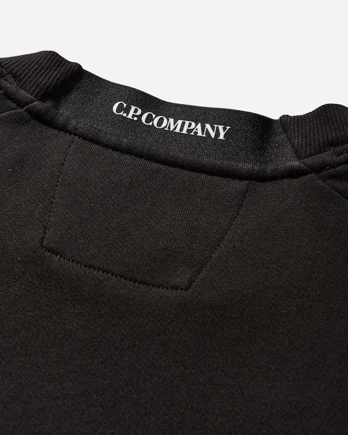 C.P. Company Diagonal Raised Fleece Crewneck Lens Sweatshirt BLACK Sweatshirts Crewneck RCCMSS713A-005086W 999