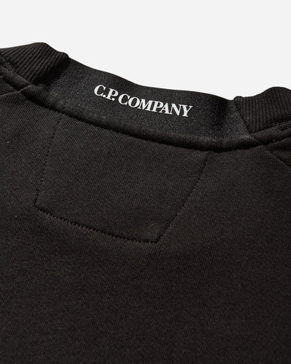 C.P. Company Diagonal Raised Fleece Crewneck Lens Sweatshirt BLACK Sweatshirts Crewneck RCCMSS713A-005086W 999