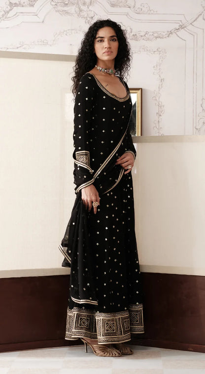 Midnight Anarkali Set