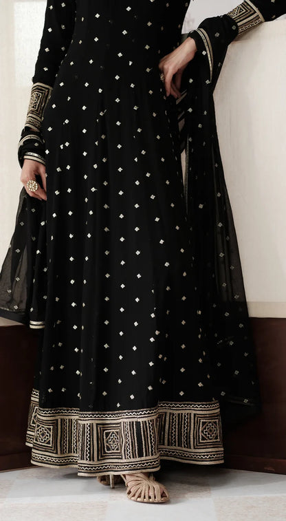 Midnight Anarkali Set