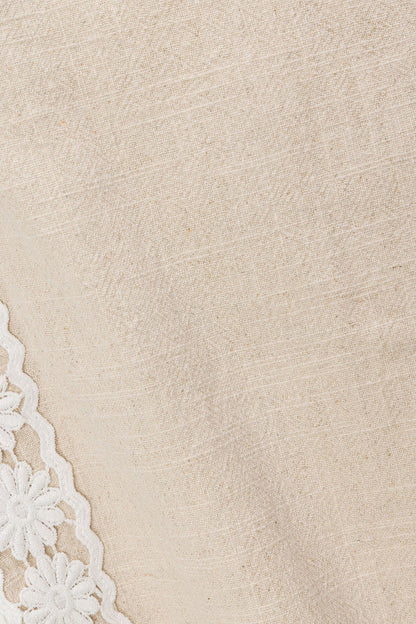 Beige Vintage Lace Detail Millie Pants