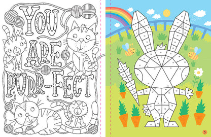 Mindful Sticker By Number: Cuddly Creatures