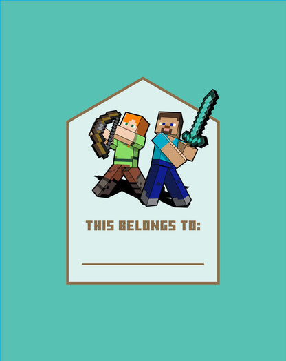 Minecraft: Mobs Glow-in-the-Dark Lock & Key Diary