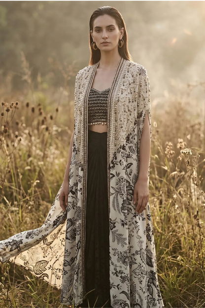 Moonlit Fleur Cape Set