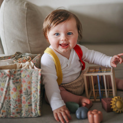 Mushie - Nappy Caddy - Pastel Blooms - Mabel & Fox