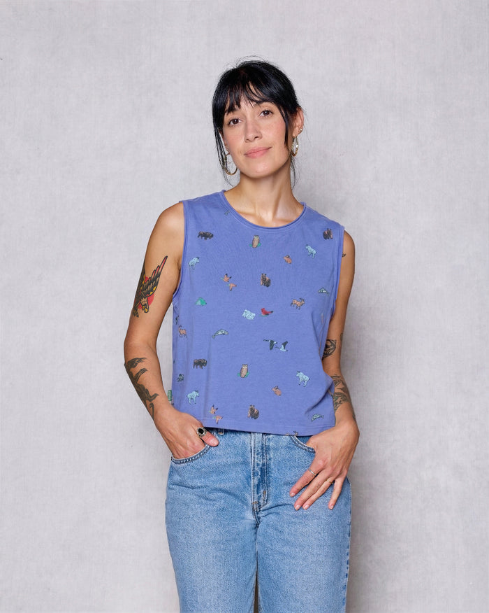 Shop Naturalist Club Boxy Tank Inspired by National Parks | dusty-violet