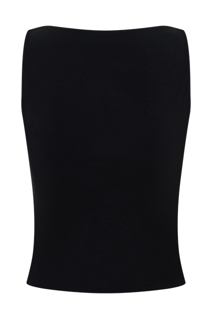 Nicolette Sleeveless Tank Top - Black