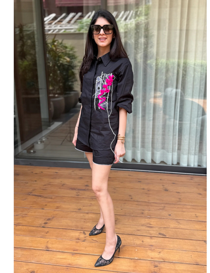 Noir Graffiti Black Co-Ord Set