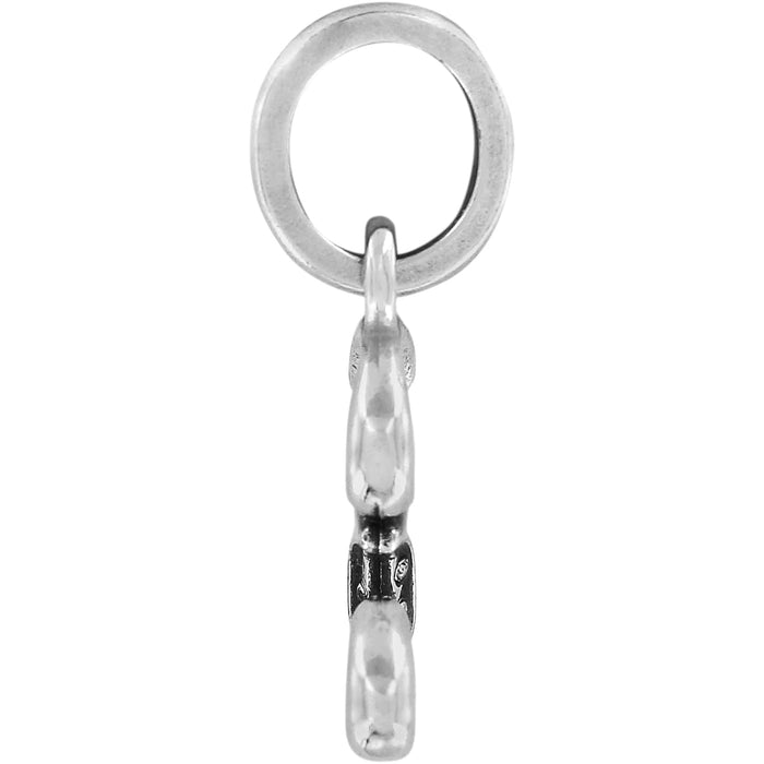 Brighton charm shown from the side with silver-plated ring and linked hardware detail on a white background