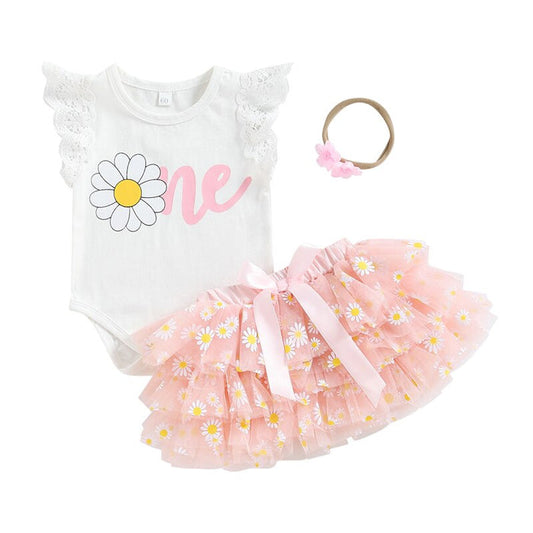 ONE Daisy Pink Tutu Outfit
