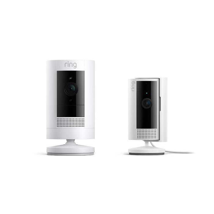 White:Outdoor Camera Battery + Indoor Camera (2nd Gen) (Stick Up Cam + Indoor Camera)