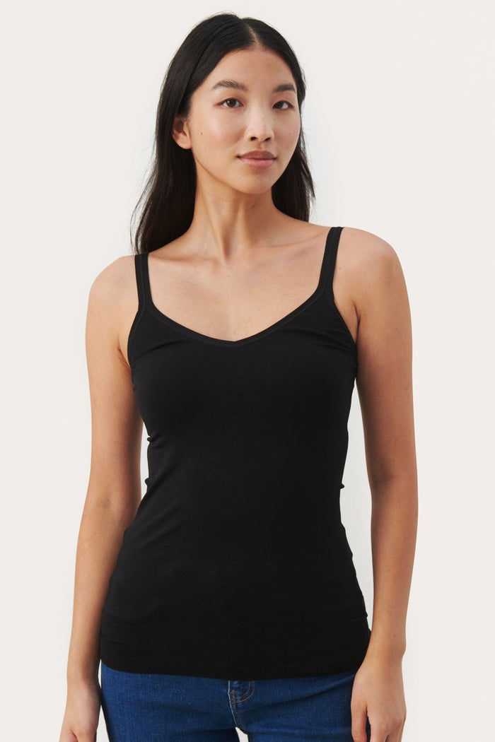 Part Two 30307365 HyddaPW Vest Top Black - Dotique - Part Two