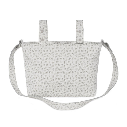 Pasito a Pasito - Crossbody Bag - Little Bloom Flowers Grey - Mabel & Fox