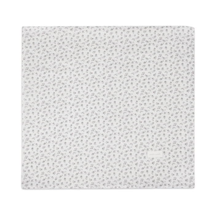 Pasito a Pasito - Muslin Cloth Set - Little Bloom Flowers Grey (2 Pack) - Mabel & Fox
