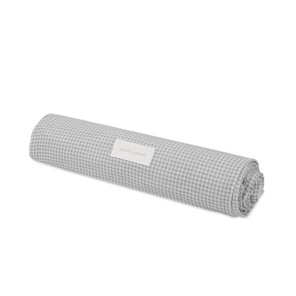 Pasito a Pasito - Muslin Swaddle - Little Bloom Vichy Grey - Mabel & Fox