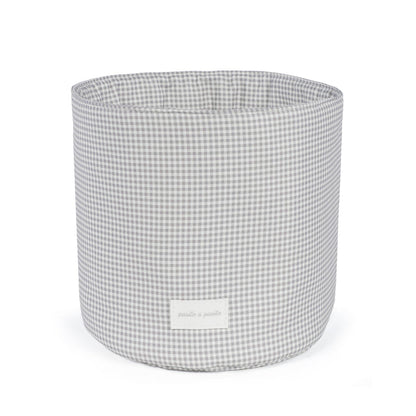 Pasito a Pasito - Organiser Basket - Little Bloom Vichy Grey - Mabel & Fox