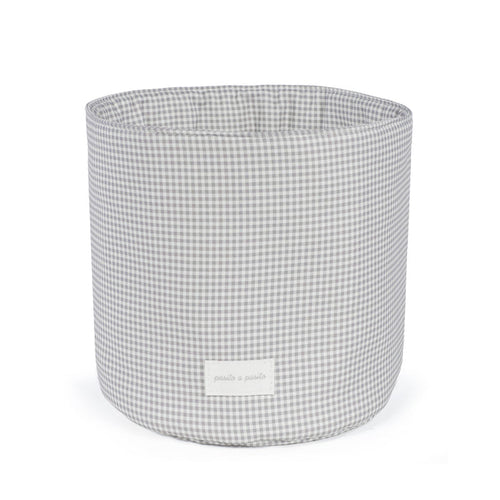 Pasito a Pasito - Organiser Basket - Little Bloom Vichy Grey - Mabel & Fox