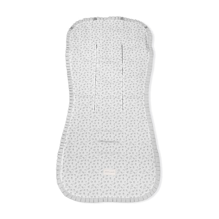 Pasito a Pasito - Seat Liner - Little Bloom Flowers Grey - Mabel & Fox