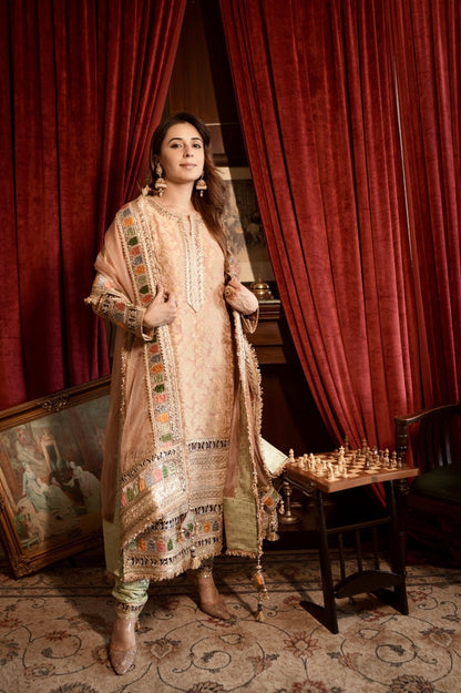 Peach kurta online shopping