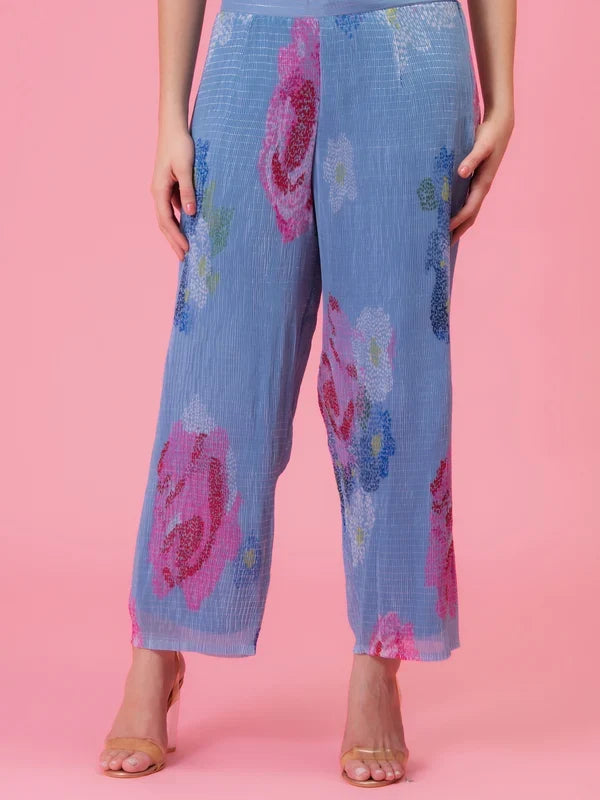 Petals Moonlit Blue Kaftan Set Singapore