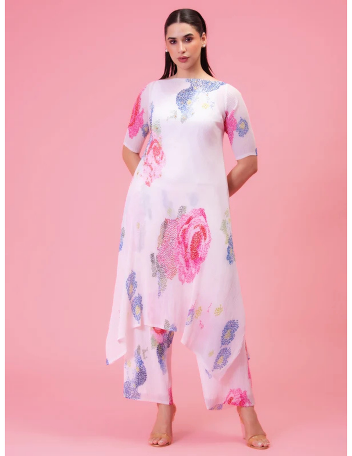 Petals Poetry Ivory Kurta Set