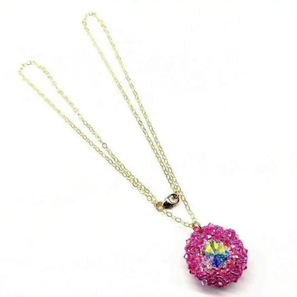 AMD1015 Pink Beaded Super Sparkly Rivoli Crystal NecklaceJewelryNecklace$ 94.00Alexa Martha Designs