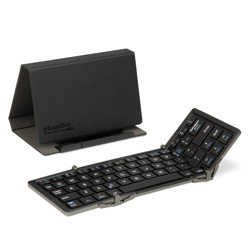 Plugable BT-KEY3 foldable Bluetooth keyboard with included folding stand.