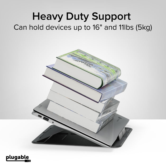 PT-STANDX supports devices up to 16 inches and 11lbs (5kg).