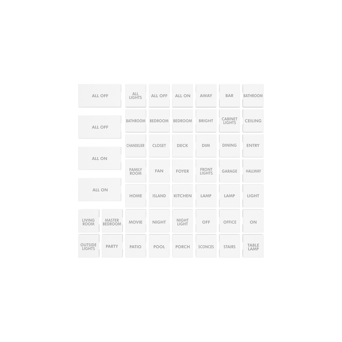 Popular 50-Button Sets for Keypad, White