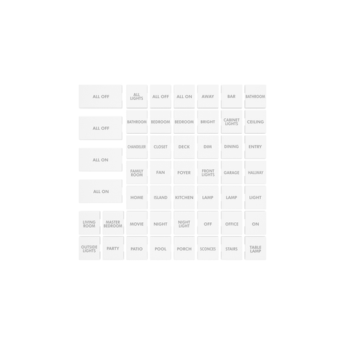 Popular 50-Button Sets for Keypad, White