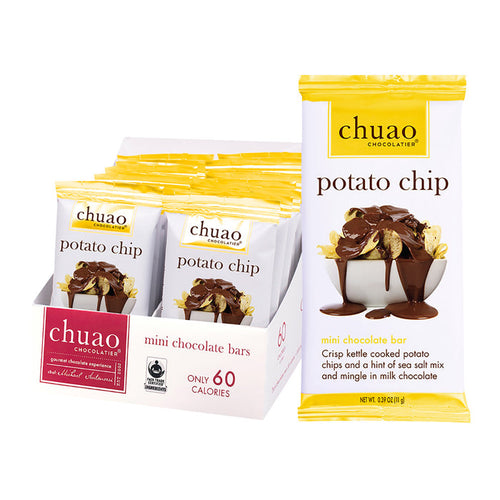 Potato Chip Chuao Milk Chocolate Mini Bars - 24ct