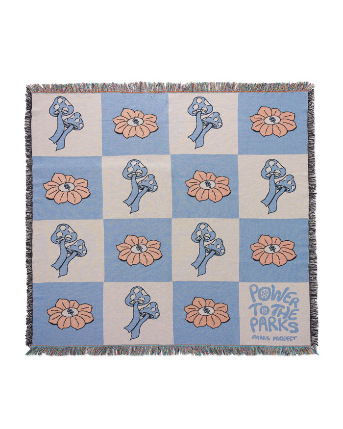 Shop Power To The Parks Woven Blanket Inspired by National Parks | blue-and-natural