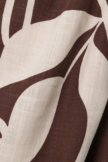 Brown and Cream Painted Tiles Print Presley Pants