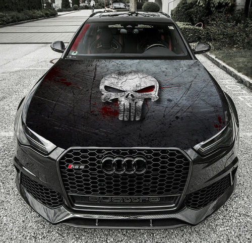 Punisher Skull Custom Wrap Vinyl Graphic Decal Sticker Wrap Car or Truck