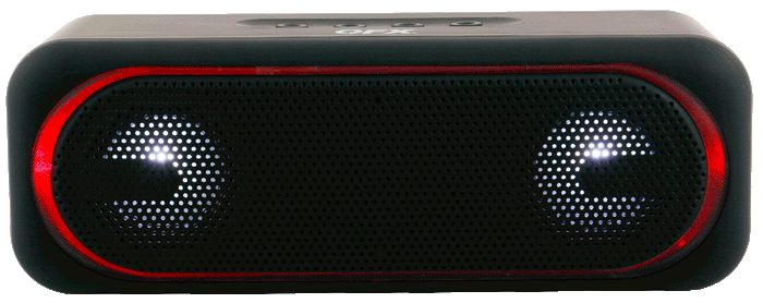 QFX BT-153 Speaker Portable Bluetooth - USB, FM - LED Light